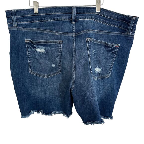 Edgely Women's Plus Size Denim Shorts 22W Distressed Stretch Casual Jean Shorts - Picture 5 of 8
